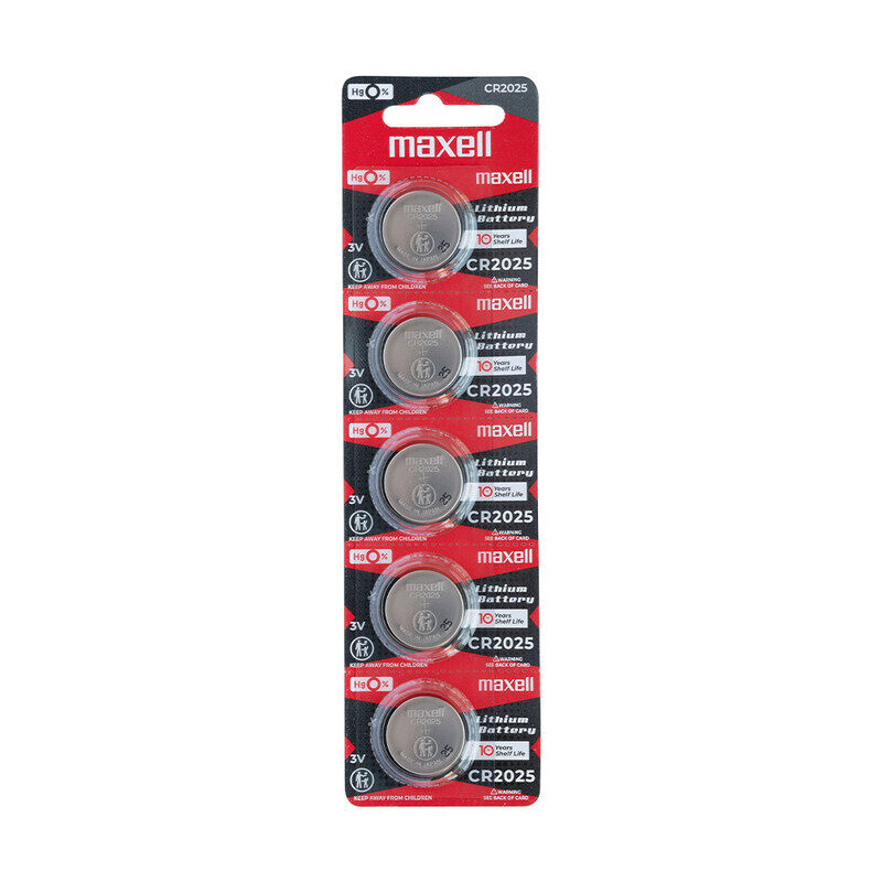 

Maxell CR2025 Lithium 3V (maxell) Japan Batteries - 5 Pieces