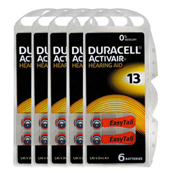 Duracell 30-Pieces (13 Size) Activair (PR48) Zinc-Air 1.45V 0% Mercury Hearing Aid Batteries