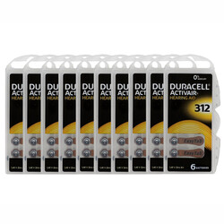 Duracell 60-Pieces (312 Size) Activair (PR41) Zinc-Air 1.45V 0% Mercury Hearing Aid Batteries