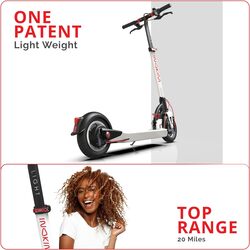 INOKIM LIGHT2 MAX Electric Scooter Adults 21 MPH, 350W (650W Max) Motor, 30 Mile Range, 8,5" Front Air Tire & Rear Tire Never Flat, Front & Rear LED Light, Fast Folding