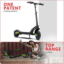 INOKIM Quick 4 Electric Scooter Adults, Powerful 600W (1100W Max) Motor, 44 Mile Range, 25 MPH, 10" Pneumatic Tires, Front & Rear LED Light, Quick Foldable, Dual Suspension System