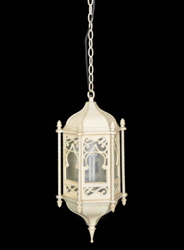 

Salhiya Lighting Outdoor Hanging Ceiling Light, E27 Bulb Type, OH8800M, White/Gold