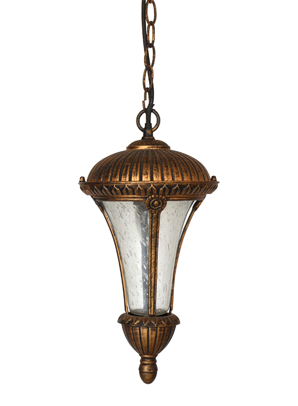 Salhiya Lighting Outdoor Hanging Ceiling Light, E27 Bulb Type, A2077, Black/Gold