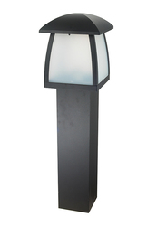 Salhiya Lighting Bollard Light, E27 Bulb Type, Polycarbonate Diffuser, 4516, Black