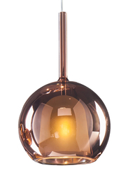 Salhiya Lighting Jia Indoor Glass Ceiling Pendant Light, G4 Bulb Type, D1810-1RGD120, Rose Gold/Gold