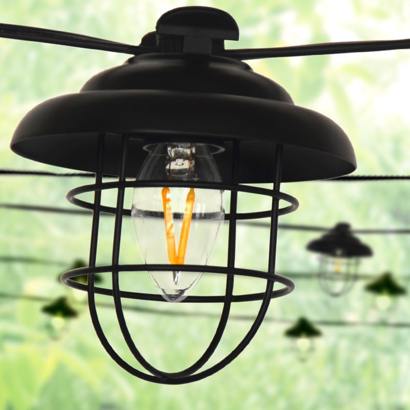 Salhiya Lighting 6-Meter Cage Belt Lights/Festoon Lights with Connectable Hanging Holder, E12 Bulb Type, KLE2701, Black