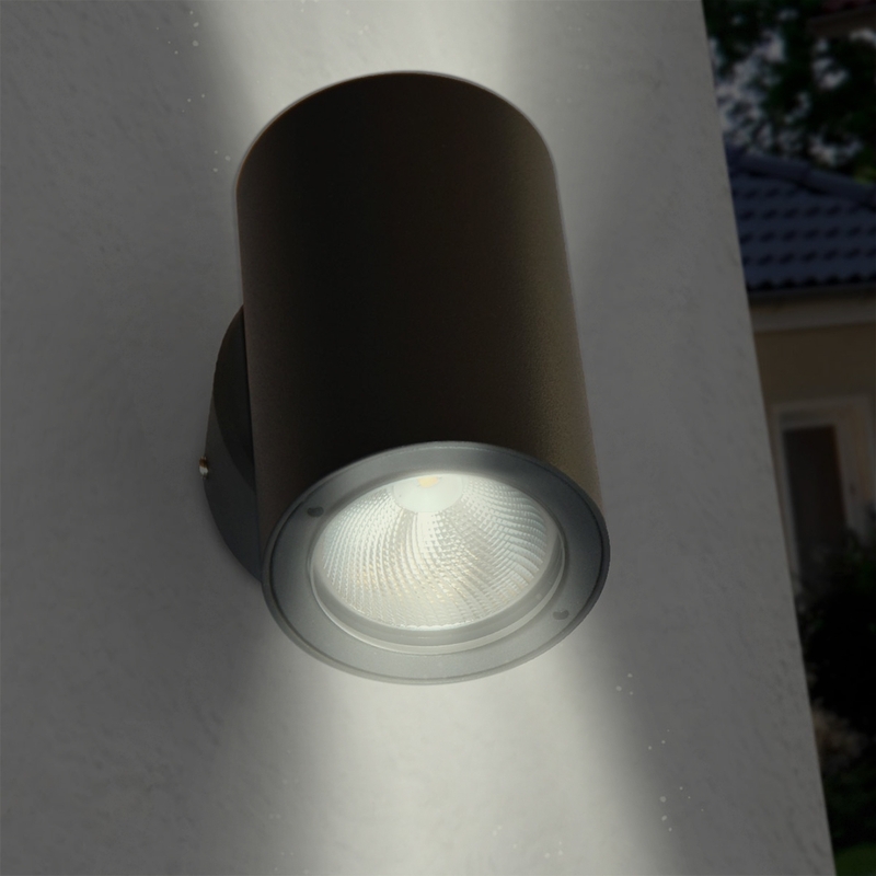 Salhiya Lighting Indoor/Outdoor Up & Down Wall Light, LED Bulb Type, IP54, 2213, Black