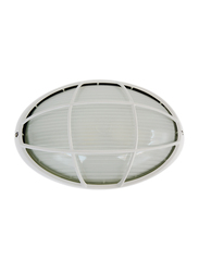 Salhiya Lighting Indoor/Outdoor Wall Bulkhead Light, E27 Bulb Type, 32x13, P847, White