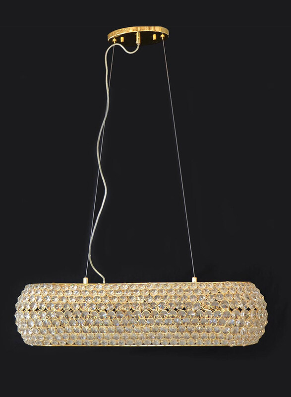 

Salhiya Lighting Crystal Chandelier, E27 Bulb Type, MD120320156A, Gold