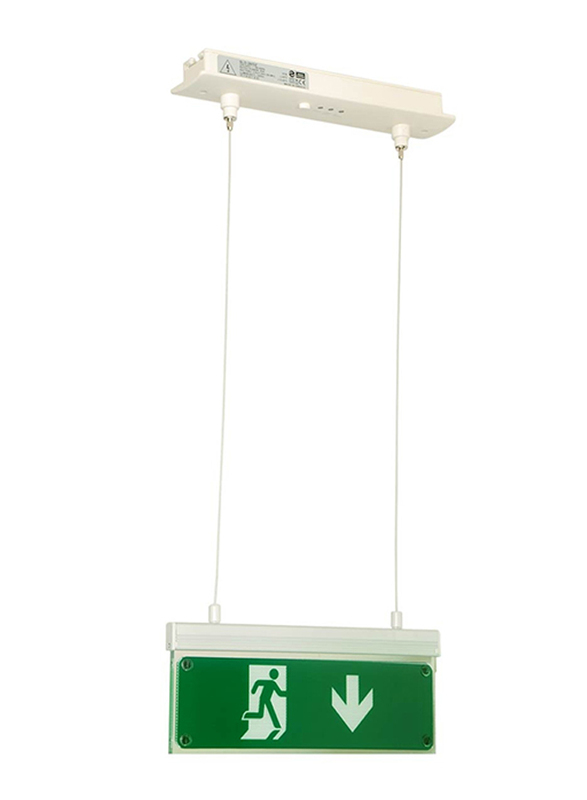 Olympia Emergency Luminar Eco Light, Maintained Exit Sign Arrow Down, SLD28/DZ, Green/White