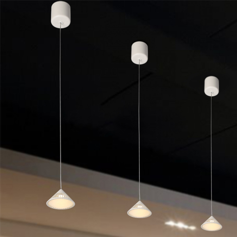 Salhiya Lighting Modern Stylish Sleek Pendant Light with 3000K 4W LED, 1012004006, White