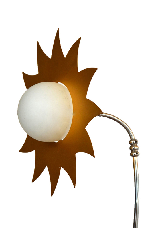 Salhiya Lighting Table Lamp with Bulb, 85509-SUN, White/Chrome