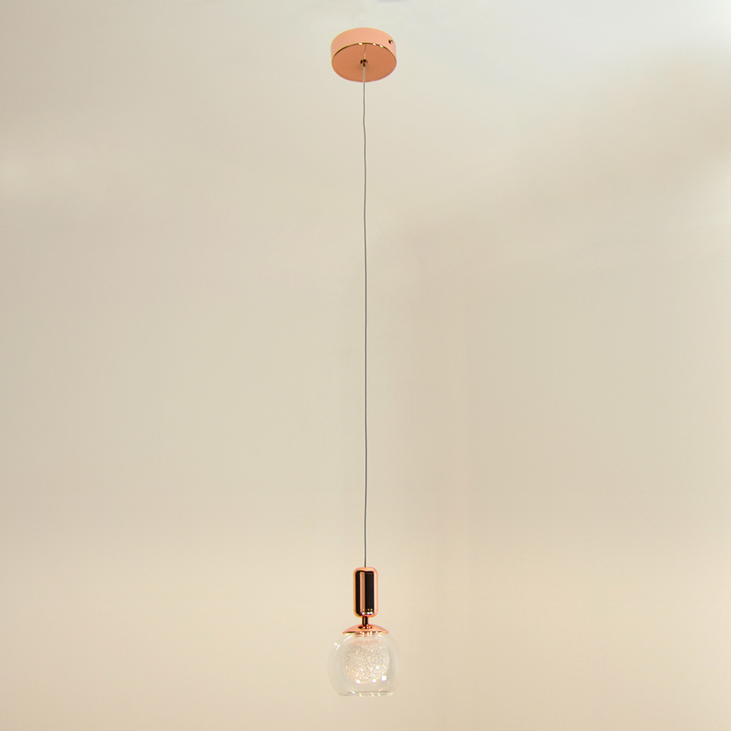 Salhiya Lighting Modern Malda LED Ceiling Pendant Light, E27 Bulb Type, MD160030111A, Rose Gold