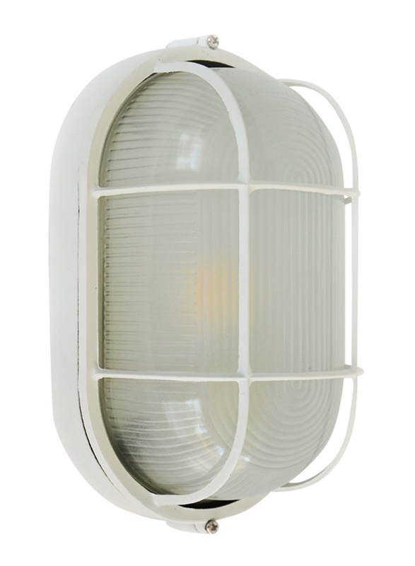 Salhiya Lighting Indoor/Outdoor Wall Bulkhead Light, E27 Bulb Type, P805, White