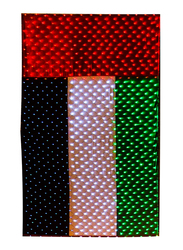مركز اضواء الصالحية ضوء ال اي دي تزيين بتصميم علم الامارات, W4.5 x H9 متر, اخضر/ابيض/اسود/احمر