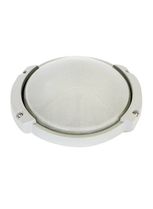 

Salhiya Lighting Indoor/Outdoor Wall Bulkhead Light, E27 Bulb Type, 24x11, P825, Grey