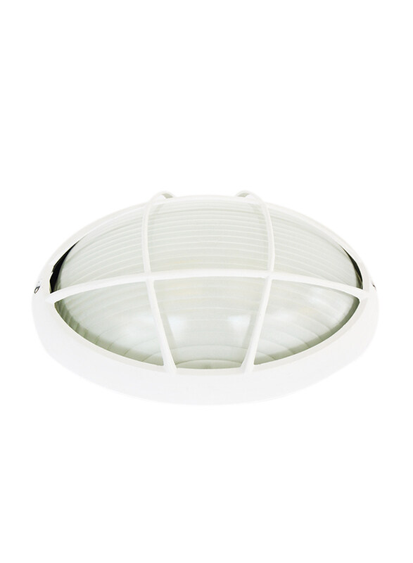 

Salhiya Lighting Indoor/Outdoor Wall Bulkhead Light, E27 Bulb Type, 32x13, P847, White