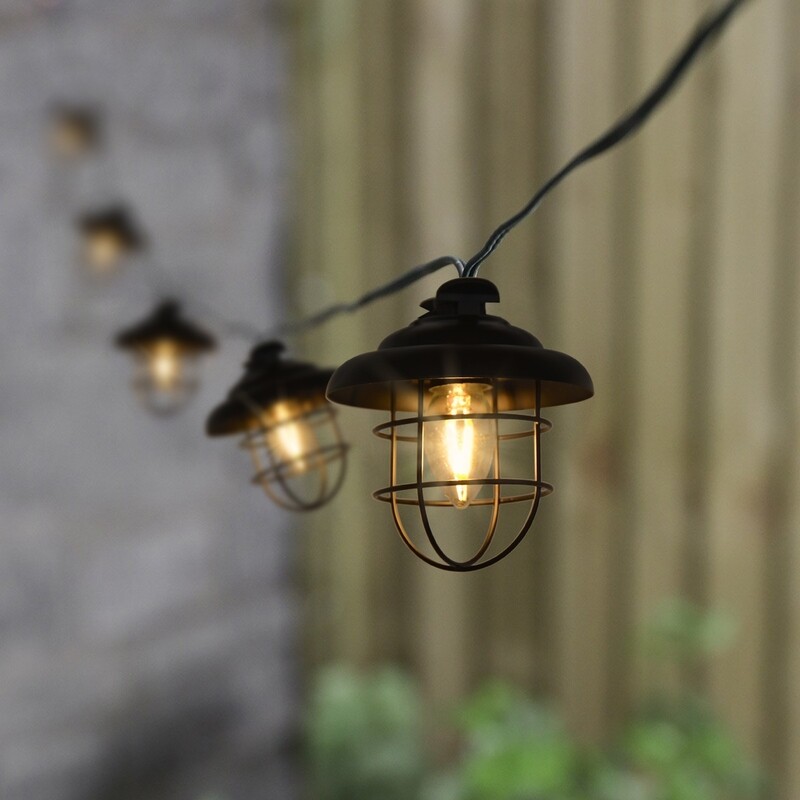 

Salhiya Lighting 6-Meter Cage Belt Lights/Festoon Lights with Connectable Hanging Holder, E12 Bulb Type, KLE2701, Black