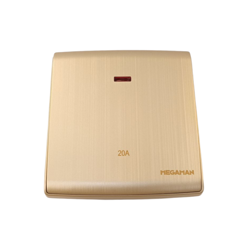 

Al Salhiya Lighting Megaman Switch Neon 1Gang 1Way 20Amp - Gold