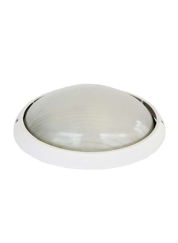 Salhiya Lighting Indoor/Outdoor Wall Bulkhead Light, E27 Bulb Type, P852, White