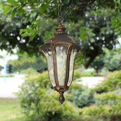 Salhiya Lighting Outdoor Hanging Ceiling Light, E27 Bulb Type, 0145H, Bronze
