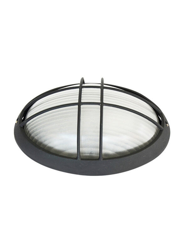 

Salhiya Lighting Indoor/Outdoor Wall Bulkhead Light, E27 Bulb Type, P843, Black