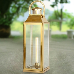Salhiya Lighting Handmade Stainless Steel Lanterns, E27 Bulb Type, Large, 149349, Gold