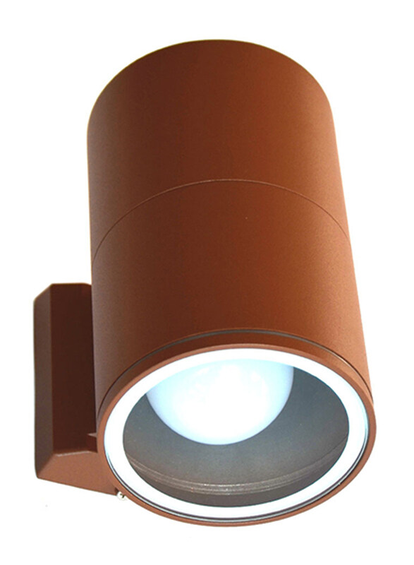 

Salhiya Lighting Indoor/Outdoor Up & Down Wall Light, LED Bulb Type, Temper Glass, 7002, Rusty