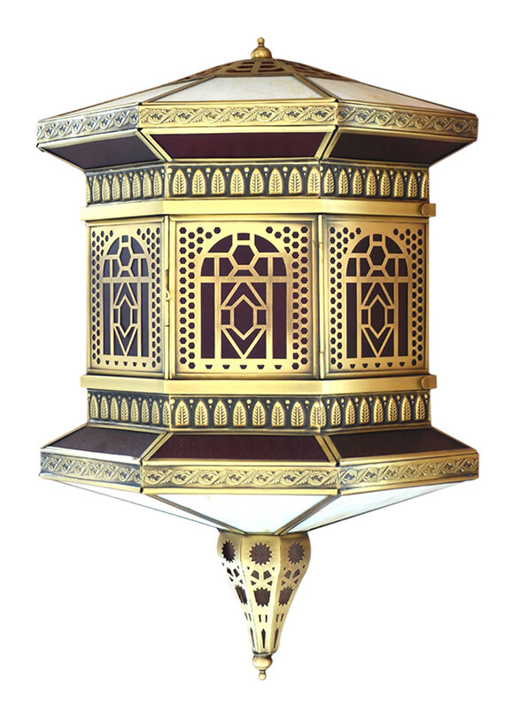 

Salhiya Lighting Indoor Arabic Wall Light, E27 Bulb Type, DT0827, Brass