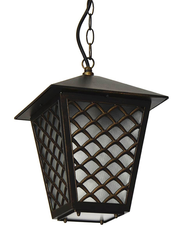 Salhiya Lighting Outdoor Hanging Ceiling Light, E27 Bulb Type, Glass Diffuser, 145105, Goldmine