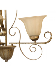 Salhiya Lighting Uplight Chandelier with 3 Arms, HLH-24108, Gold