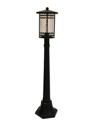 Salhiya Lighting Garden Light Post E27 Water Glass Diffuser, 1824A, Black