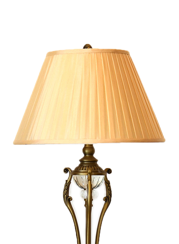 Salhiya Lighting Table Lamp, E27 Bulb Type, 41x67 cm, T127301, Brass/Beige