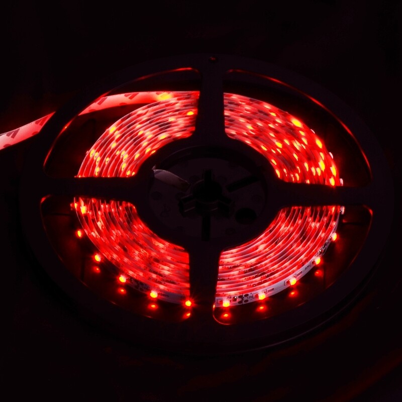

Salhiya Lighting 5 Meter LED Flex Strip Light, 60 DC 12V, 5W/Meter, IP20, SMD3528, Red