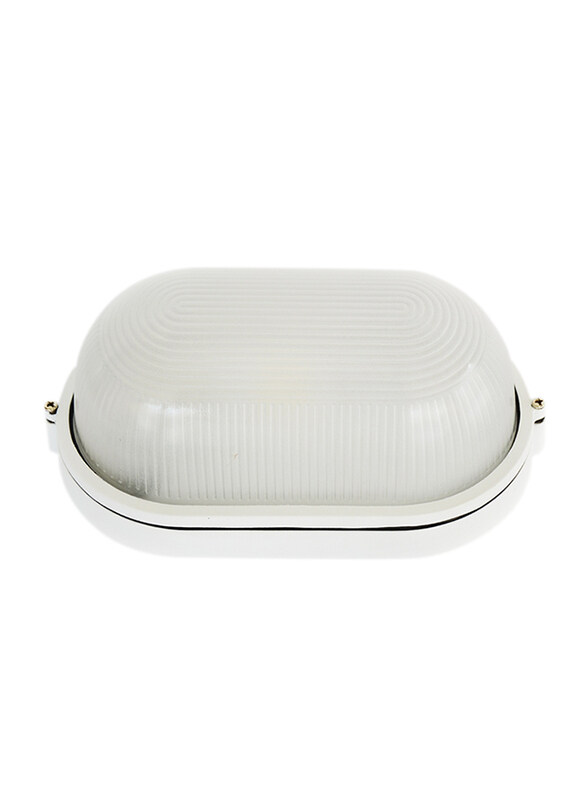 

Salhiya Lighting Indoor/Outdoor Wall Bulkhead Light, E27 Bulb Type, P806, White