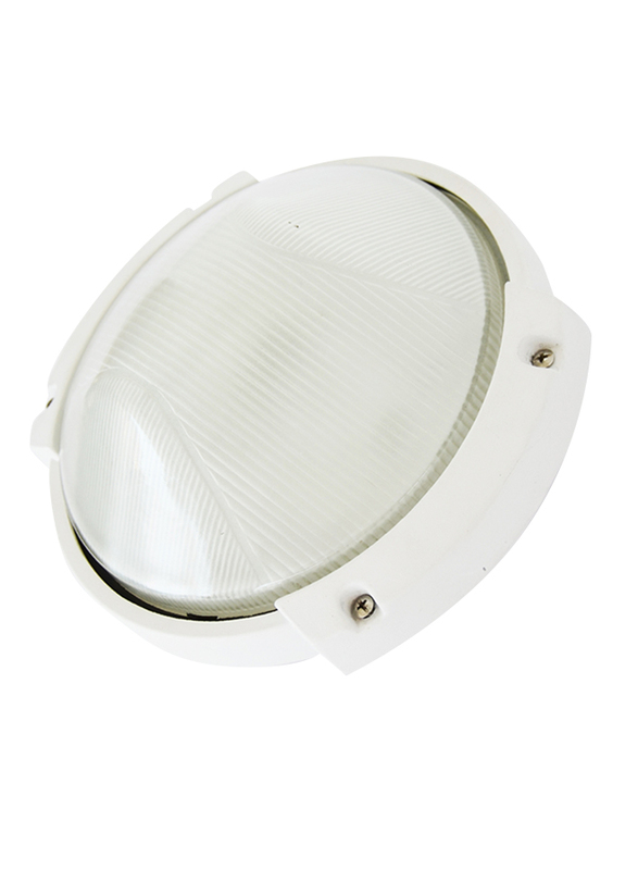 مركز اضواء الصالحية مصباح للحائط للداخل و الخارج دائري, نوع E27, P825, ابيض