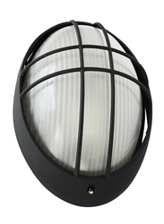 Salhiya Lighting Indoor/Outdoor Wall Bulkhead Light, E27 Bulb Type, P843, Black