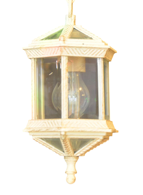 Salhiya Lighting Outdoor Hanging Ceiling Light, E27 Bulb Type, OH021, White Gold