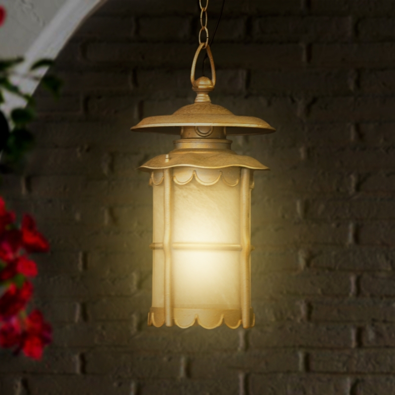 Salhiya Lighting Outdoor Hanging Ceiling Light, E27 Bulb Type, 148105A, Gold