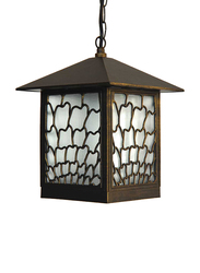 Salhiya Lighting Outdoor Hanging Ceiling Light, E27 Bulb Type, Glass Diffuser, 8705, Goldmine