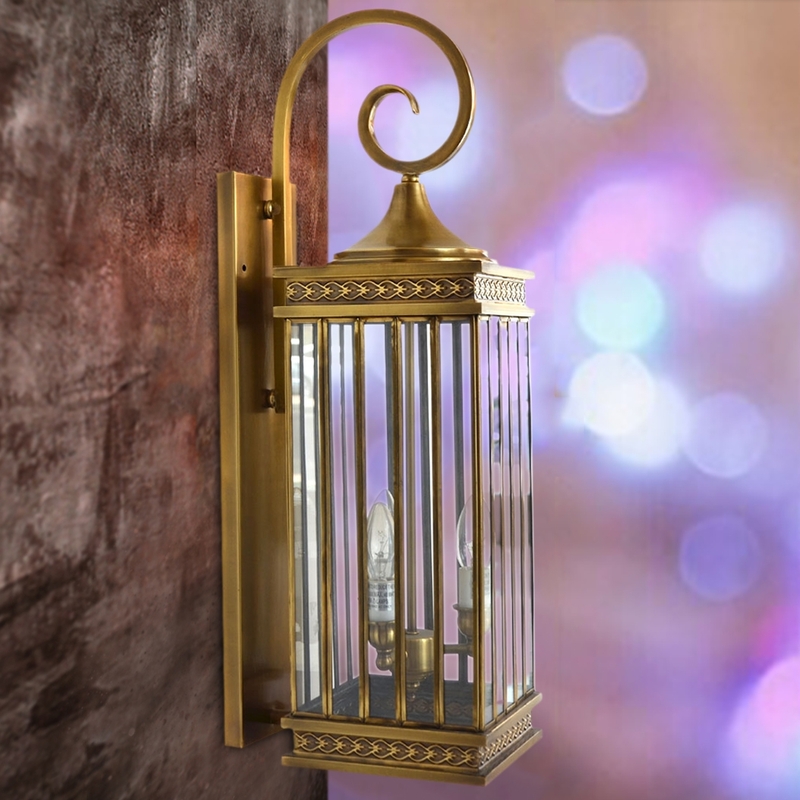 Salhiya Lighting Indoor Arabic Wall Light, E27 Bulb Type, NT0020, Brass