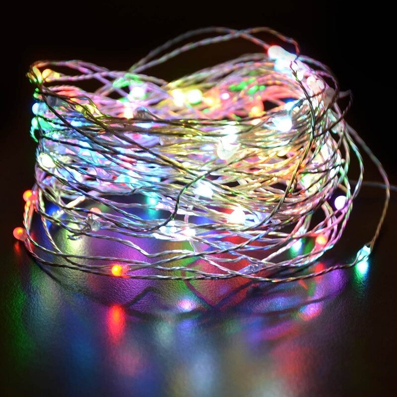

Salhiya Lighting 10-Meter String Decoration 100 LED Lights, PL17946, White/Black