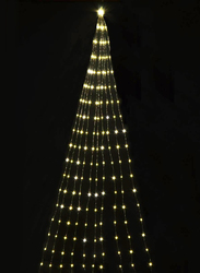 مركز اضواء الصالحية 3 متر مجموعة من 200 مصباح ال اي دي على شكل ستارة, PL17973, ابيض دافىء