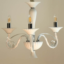 Salhiya Lighting Indoor Hanging Chandelier Light, E14 Bulb Type, MD170090103A, White