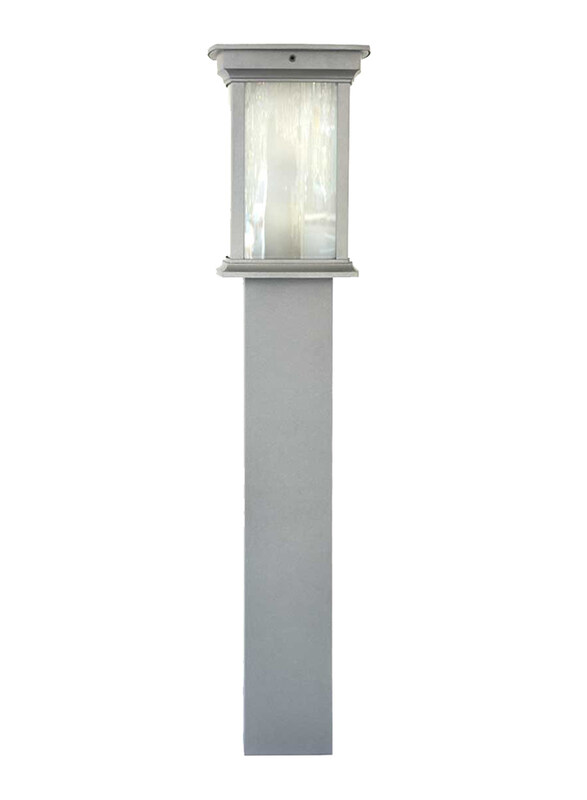 

Salhiya Lighting Bollard Light, E27 Bulb Type, Glass Diffuser, 1636, Light Grey