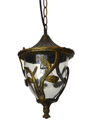 Salhiya Lighting Outdoor Hanging Ceiling Light, E27 Bulb Type, 0089H, Black/Gold