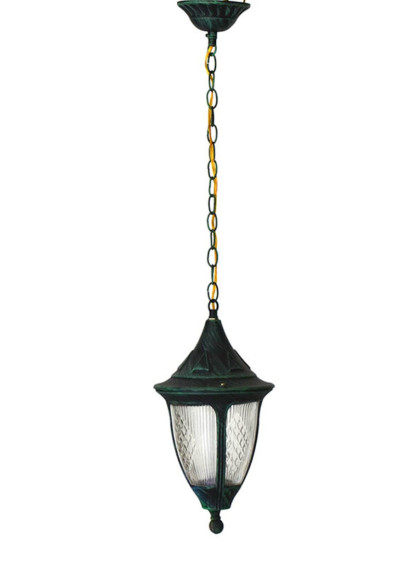 

Salhiya Lighting Outdoor Hanging Ceiling Light, E27 Bulb Type, 871/1H, Green/Black