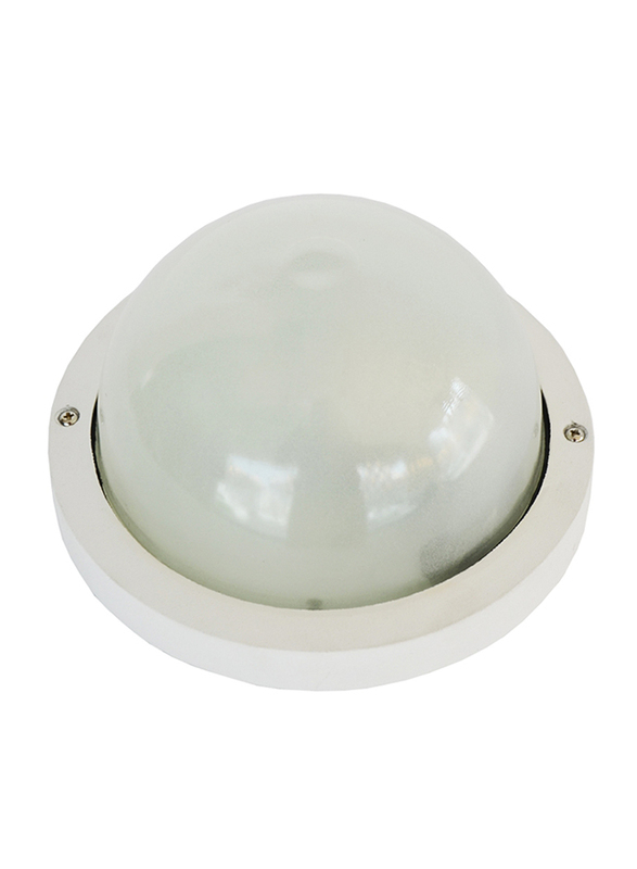 Salhiya Lighting Indoor/Outdoor Wall Bulkhead Light, E27 Bulb Type, P960S, White