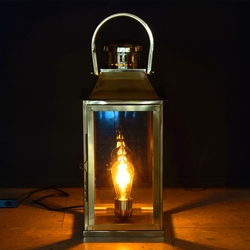 مركز اضواء الصالحية فانوس مصنع يدوياً من الستانلس ستيل, نوع E27, صغير, 149349, ذهبي