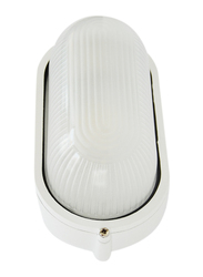 Salhiya Lighting Indoor/Outdoor Wall Bulkhead Light, E27 Bulb Type, P807, White